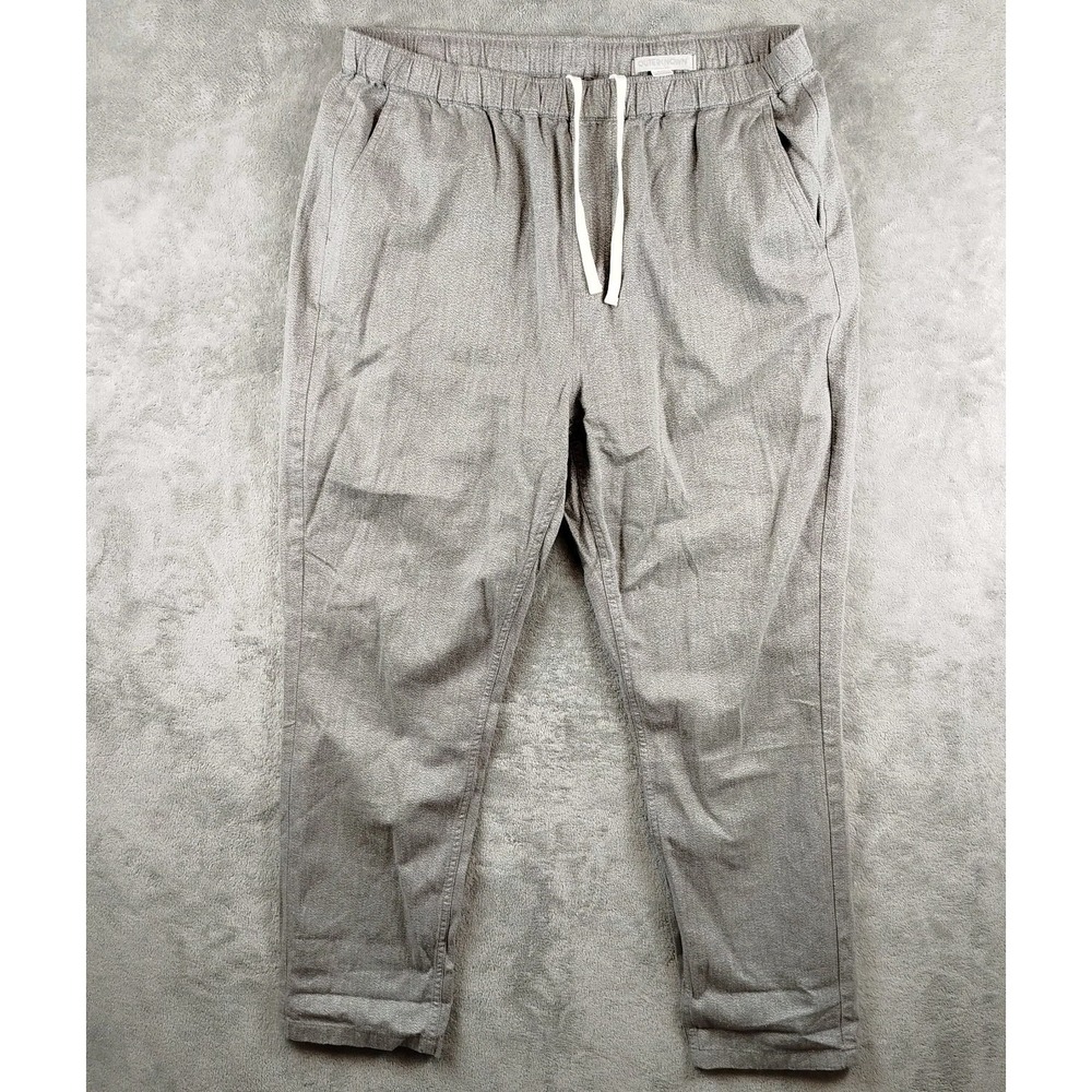 Outerknown Pants Mens XLarge Gray Verano Beach Hemp Drawstring‎ Waist